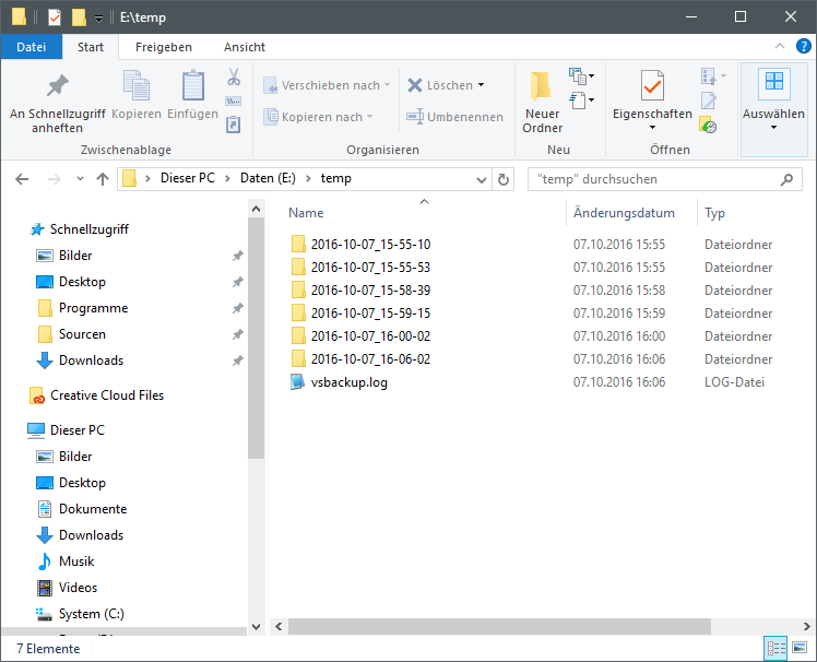 Screenshot of command prompt